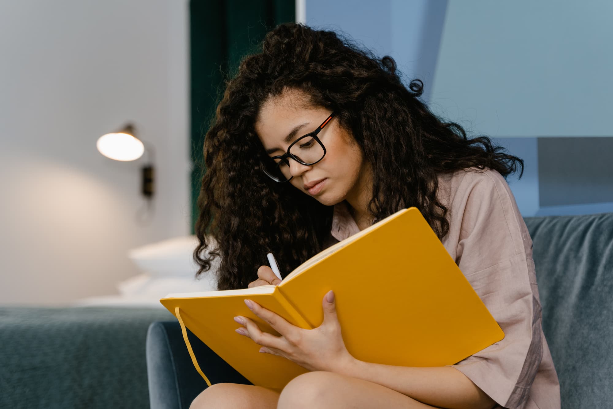 Writing woman